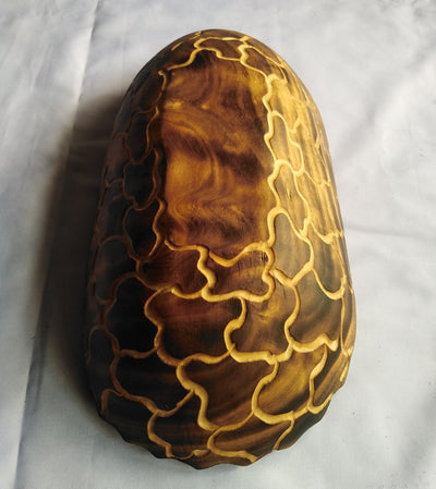 Bulk sale.Rare and Unique Girrafe pattern engraved Wooden Dough Candle Bowls sets of 10 with serrated edges. Wildlife theme multiuse Bowls
