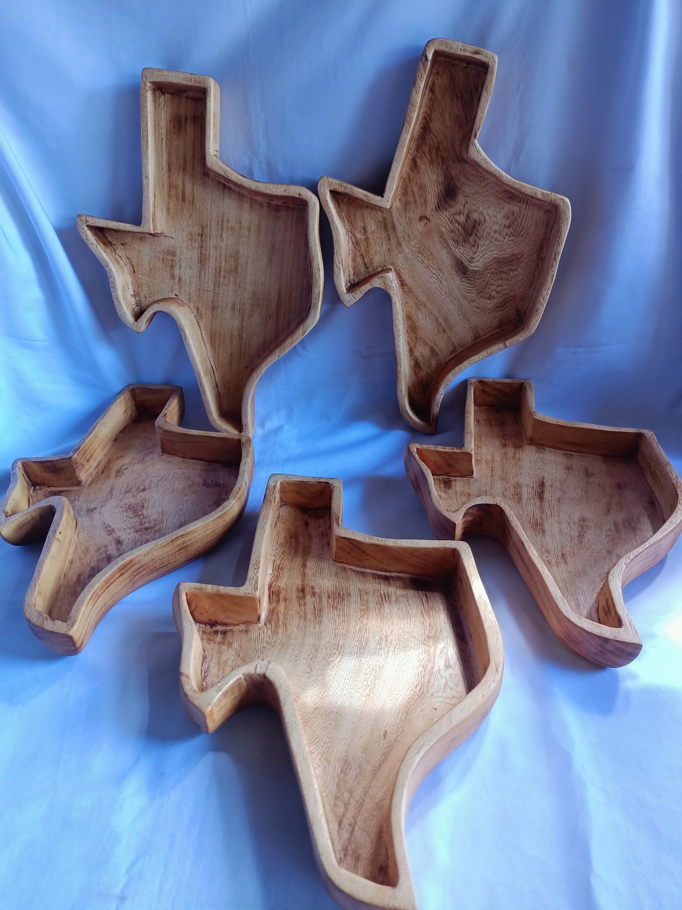 Wholesale Supply! Handmade Texas State Map Wooden Dough Bowls set of 5. Patriotic Decor Bowls.USA Love Gift Bowls. Cute Gift Bowls.The