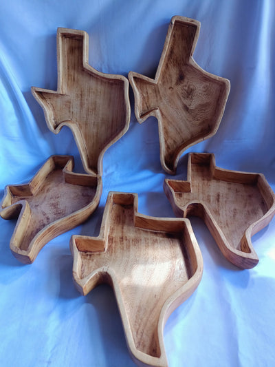 Wholesale Supply! Handmade Texas State Map Wooden Dough Bowls set of 5. Patriotic Decor Bowls.USA Love Gift Bowls. Cute Gift Bowls.The