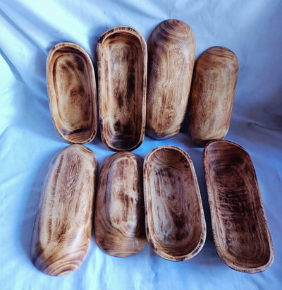 Wholesale Supply.Beautiful Handcarved Dough Bowls For Candle set of 8 medium-4 and small-4 mix 11"and9".Rustic Home Decor.DIY Christmas SALE