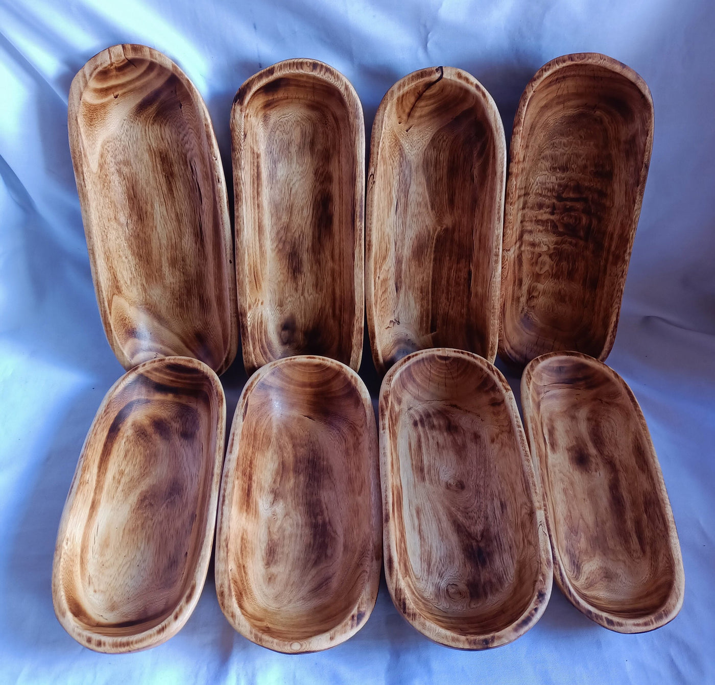 Wholesale Supply.Beautiful Handcarved Dough Bowls For Candle set of 8 medium-4 and small-4 mix 11"and9".Rustic Home Decor.DIY Christmas SALE