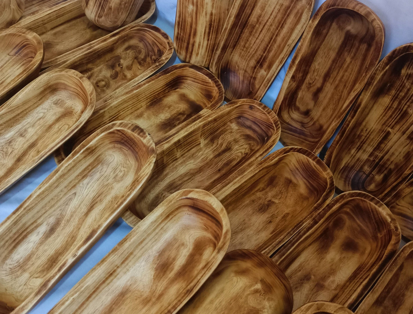 Mini Candle pour Dough Bowl wooden Farmhouse kitchen wax Fill vessels set of 10 DIY Projects Christmas gift wooden Candle Bowls baguettes