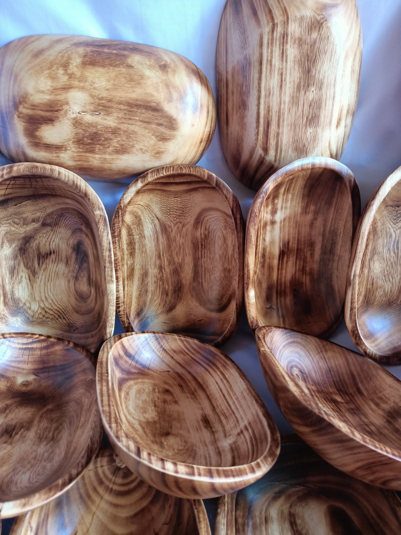 Bulk Sale! Handcarrved 9*6*2 " Dough Bowls set of 7. Perfect Candle Ready Bowls. DIY Wax Pour Bowls. Farmhouse Decor Gift Bowls.