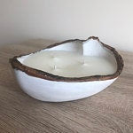 CLEARANCE SALE! Valentine Wholesale Beautiful Mix of Natural and White  Heart shaped Bowls with Bark set of 5. Candle pour. Decor items.