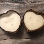 CLEARANCE SALE! Valentine Wholesale Beautiful Mix of Natural and White  Heart shaped Bowls with Bark set of 5. Candle pour. Decor items.