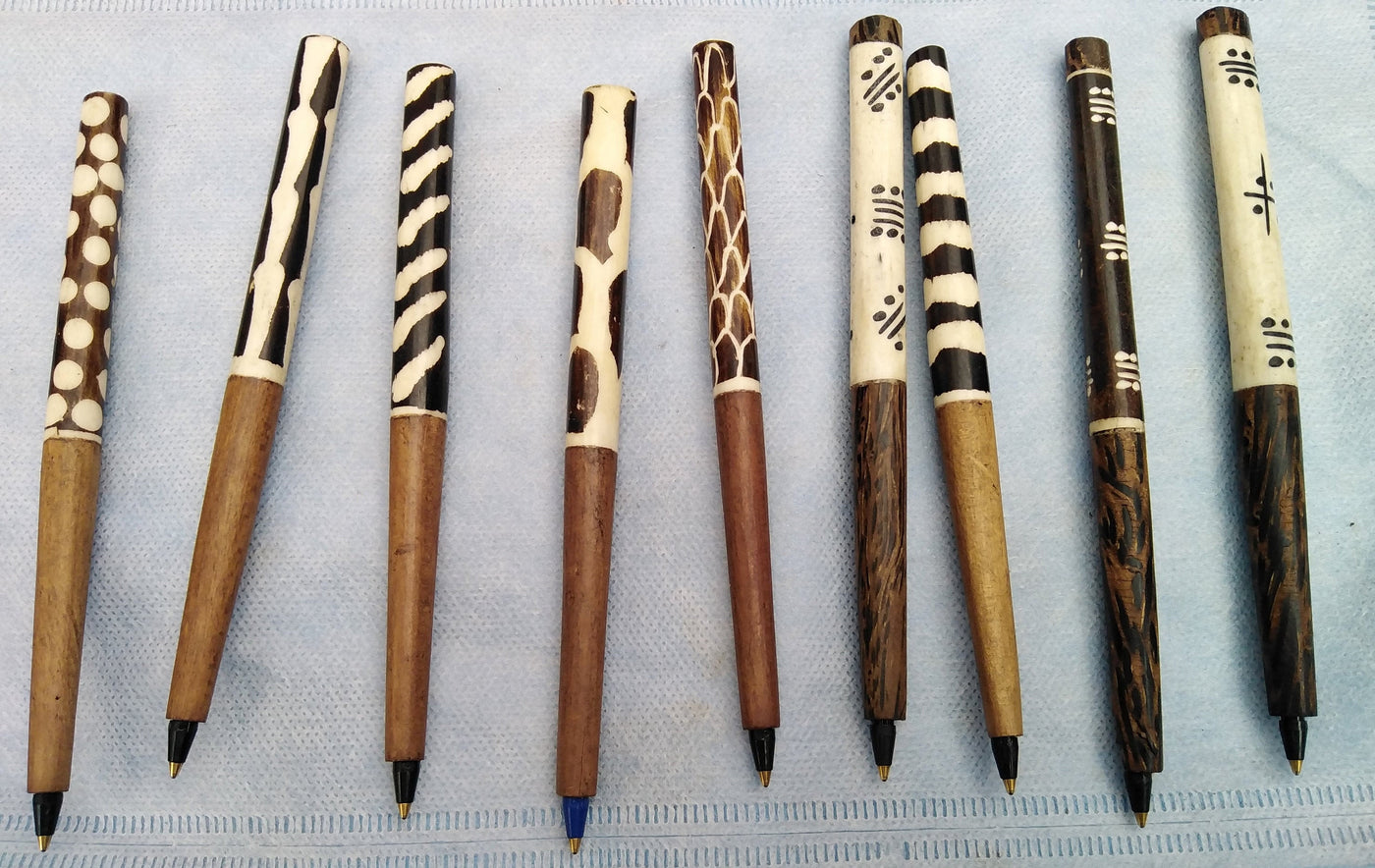 Wholesale Handmade Wooden Wood and Inlaid Cow Bone Ballpoint Pens set of 2. Wooden Pens.Cow Bone Pens. Atleast 2 sets in an order. Gift Pen