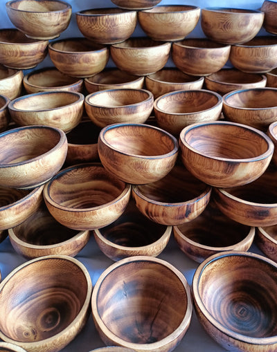 ONSALE WHOLESALE.QTY 20  Machine Cut Hand Finished  wholesale 4 inch Cross Diameter Candle Making Dough Bowls Small Round Cute wooden Bowls
