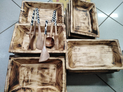 Wholesale Unique Candle wax wooden Wood Dough Bowls with  Free Random Gifts. Free Gift on 4 Dough Bowls Purchase. Dough Bowls set of 4.