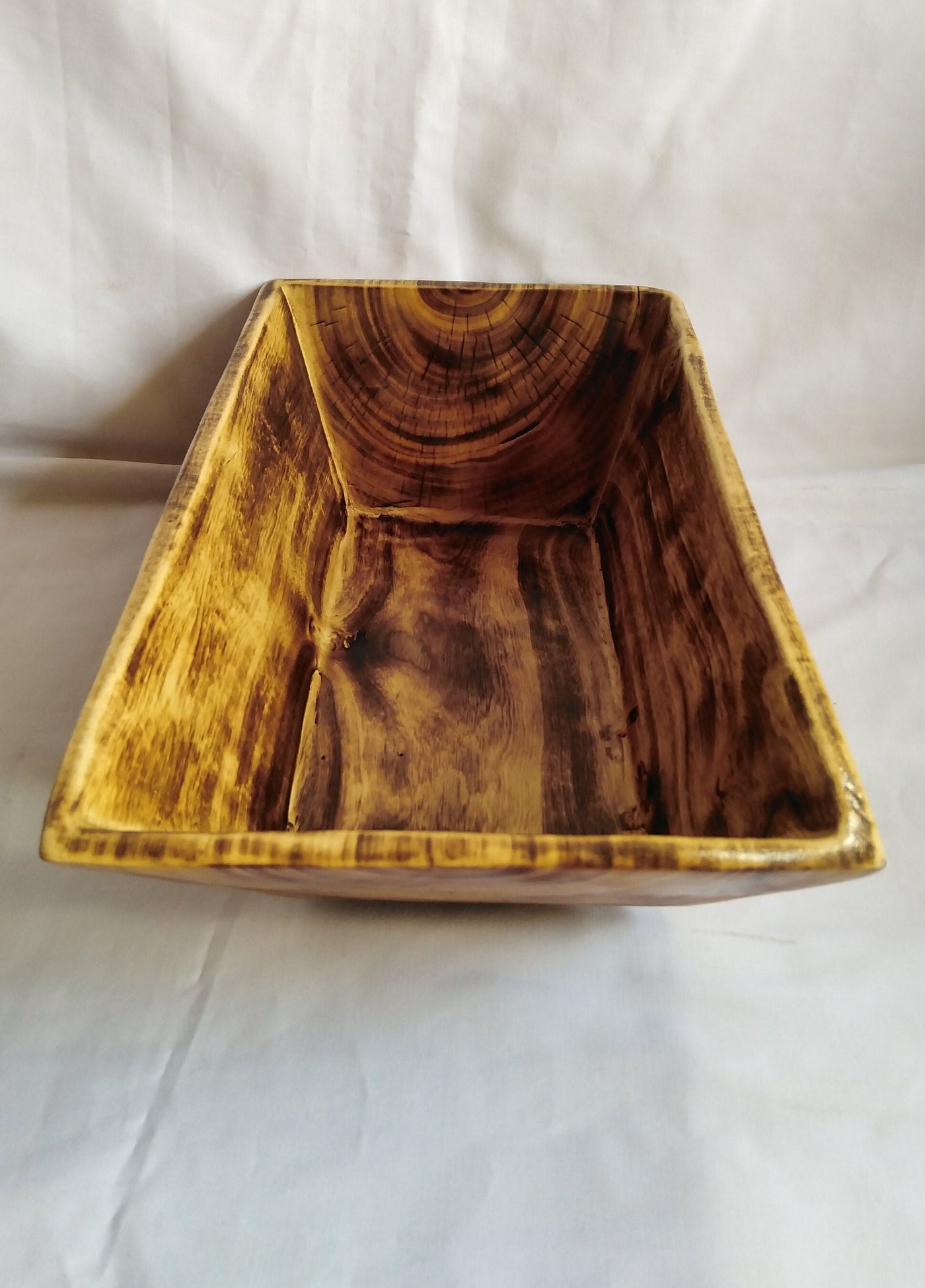 Wholesale Unique  Large Handcarved Dough Bowls set of 5. "The Grand Banquet Bowl"  Wooden multiple wick Candle Display Bowls.Farmhouse Decor
