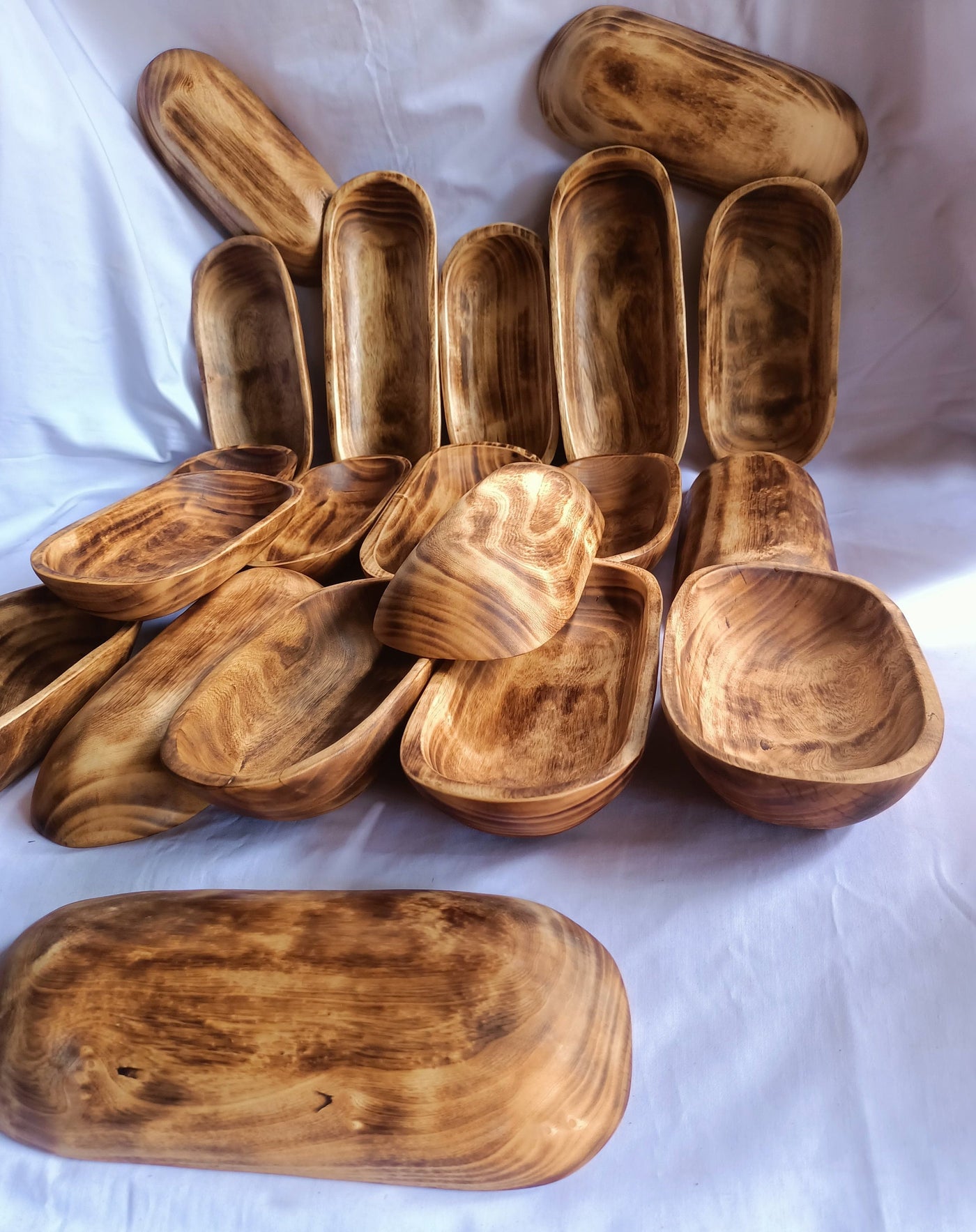 Wholesale Offer! Natural Handmade medium 11"and Small 9" Bowls Pack of 50.(25-25) DIY Decor/Candle Dough Bowls Kit.Gift Bowls..