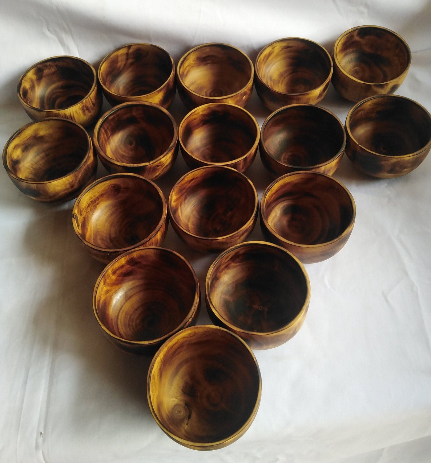 ONSALE WHOLESALE.QTY 20  Machine Cut Hand Finished  wholesale 4 inch Cross Diameter Candle Making Dough Bowls Small Round Cute wooden Bowls