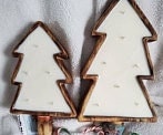 ONSALE !Bulk Deals. set of 5 large Christmas Tree Dough Bowls.12" long plus Handle.Festive Dough Bowls.Christmas Gift items.DIY Candle Kit