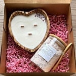 ONSALE.Wholesale Candle Ready Heart Dough Bowl set of 6. Eco Friendly Fire Retardant.Candle Making Kit.Farmhouse Decor.Valentine Bowls