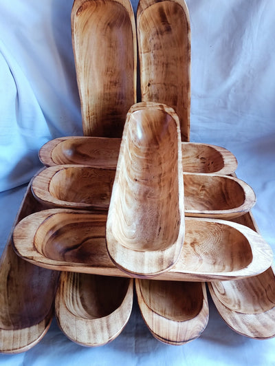 Large Wooden Candle Pour Bowl wax vessel wood Stained Farmhouse Decor Outdoor baguette dough Bowl Bulk sale qtty 4 Gift Bowl for Mum Custom