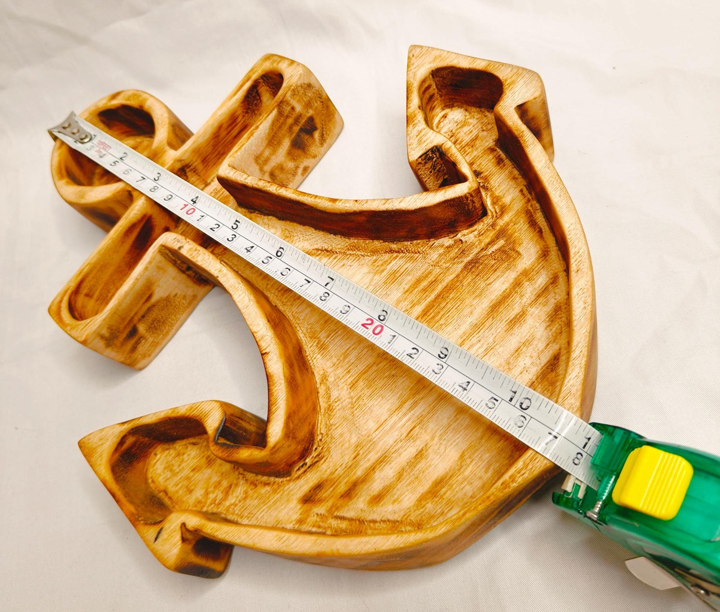 The Anchor Dough Bowls.8x11" wood Anchor Bowl Hand carved set of 4pcs Summer Candles Decoration Gift items  Bowls.wooden  Anchor Candle Bowl