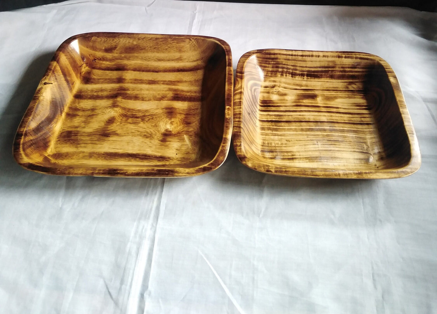 Wholesale Dough Bowls. Handcarved Square Plate Stackable Dough Bowls Lots of 5.wax Dough Bowls Supplier for Candle Making Business