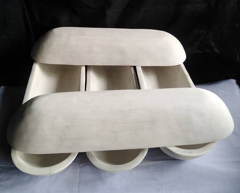 Bulk Long Skinny Wooden Candle Dough Bowls- white set of 5. Centerpiece Home Decor Bowls. Diy Candle Making Kit. 21" Wood Bowls.