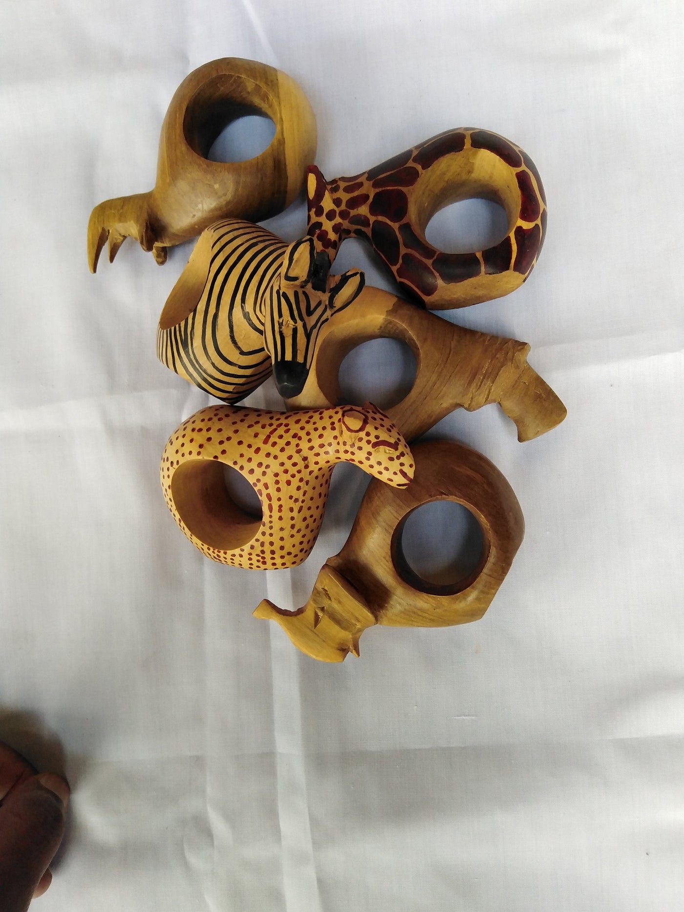 Wholesale Personalised Animal Shaped Napkin Rings,Animal themed Napkin Rings set of 5. Customised Tissue/Towel holder.Perfect Valentine Gift
