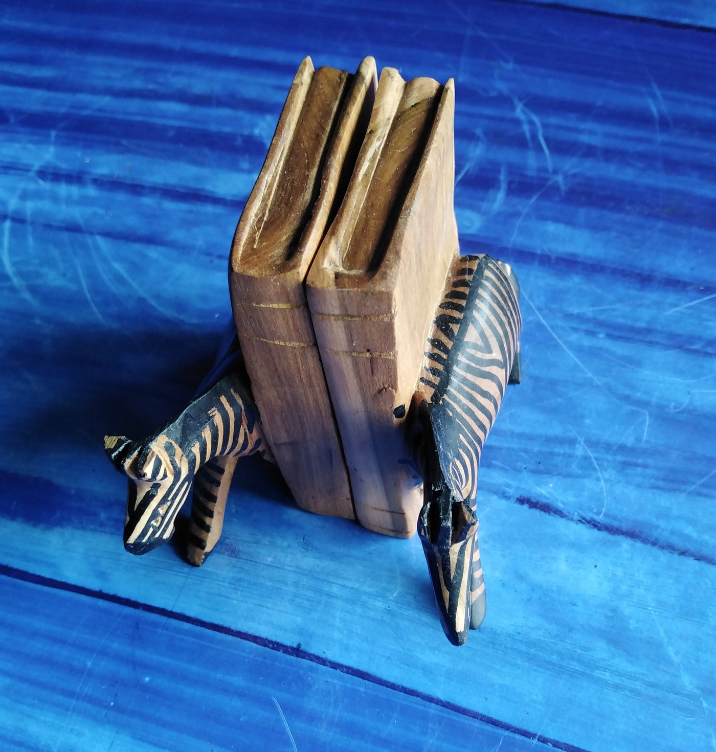 Personalised Wooden Handmade Animal Themed Bookends set of 4. The Split animal Book ends. The African Big five  Bookends. Library Gift Item