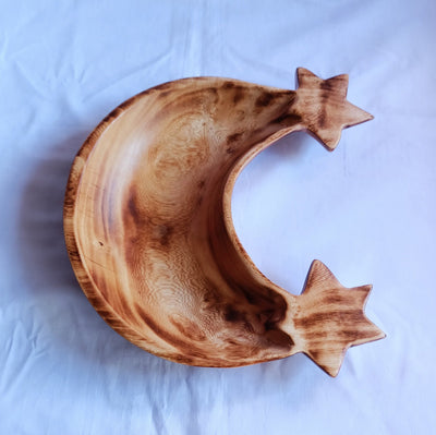 Bulk Supplies. Unique Double Star cresent Moon shaped Handcarved Dough Bowls set of 5. Diy Candle Bowls. Farmhouse Decor Bowls.Gift items.