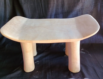 Natural wood African Senufo stool Approx. 16L*8w*8"H. Kenyan Akamba Four legged Tribal Stool Gift item.Cultural Traditional Furniture