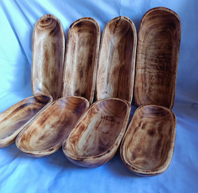 Wholesale Supply.Beautiful Handcarved Dough Bowls For Candle set of 8 medium-4 and small-4 mix 11"and9".Rustic Home Decor.DIY Christmas SALE