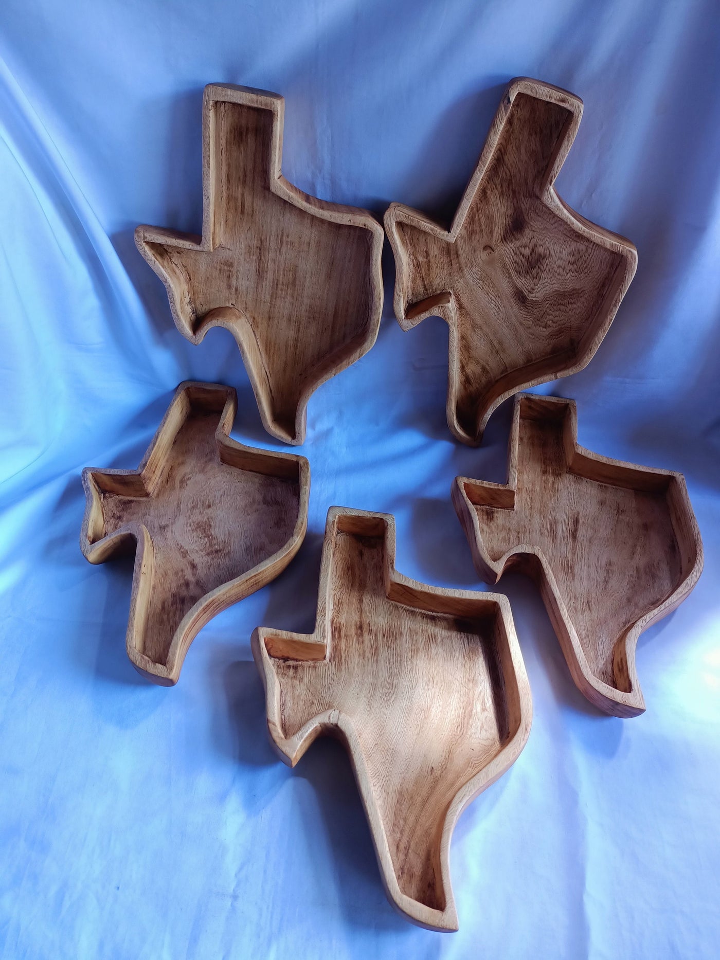Wholesale Supply! Handmade Texas State Map Wooden Dough Bowls set of 5. Patriotic Decor Bowls.USA Love Gift Bowls. Cute Gift Bowls.The