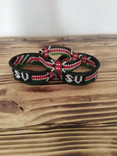 Wholesale. Kenyan Personalized  Bead Bracelet. Customised  Handmade Bead Patriotic Bracelet. Easter Cute Gift. His Name Her Name Bracelet.