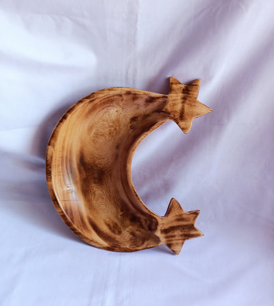 Bulk Supplies. Unique Double Star cresent Moon shaped Handcarved Dough Bowls set of 5. Diy Candle Bowls. Farmhouse Decor Bowls.Gift items.