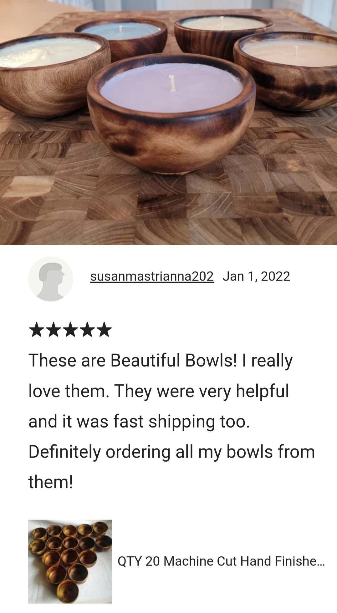 Small Wooden Candle safe Bowls minimalist Candle Fill Vessels modern candle wood Dough Bowl Farmhouse DIY Candle Refill Qty 20 Gift for Her