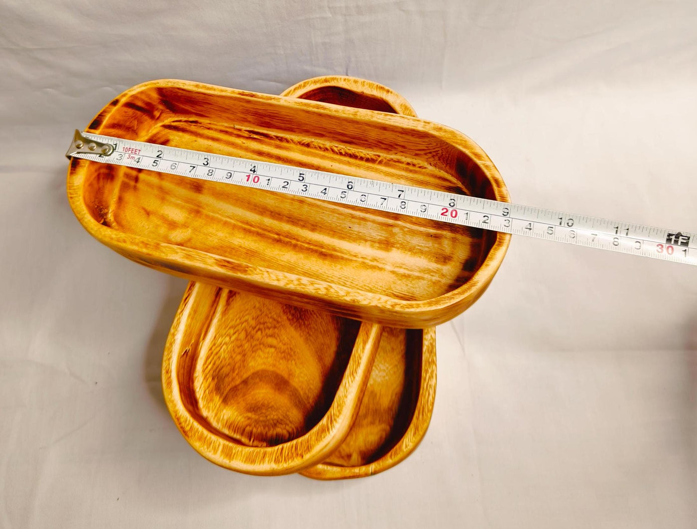 Mini Perfect Candle Dough bowls/New and Improved Wooden Dough wax Bowl for Candles set of 6/ woody stained 9x4x2 inches Farmhouse Decor Gift