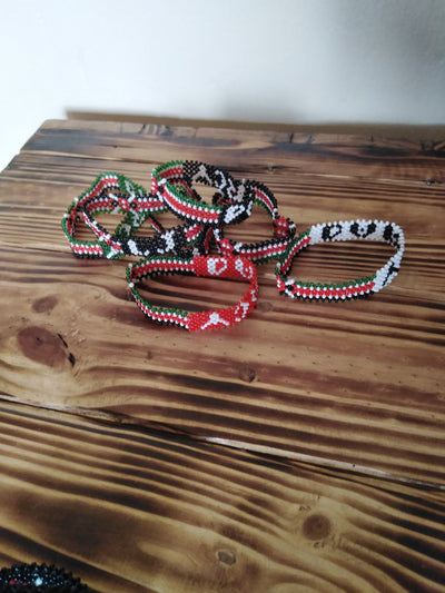Wholesale. Kenyan Personalized  Bead Bracelet. Customised  Handmade Bead Patriotic Bracelet. Easter Cute Gift. His Name Her Name Bracelet.