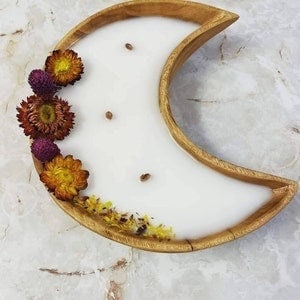 New Bowls Alert!The Moon Bowl.Bulk Supply Beautiful Crescent Moon shaped Dough Bowls Set of 2.Decor Centerpiece Bowls.Diy Candle Fill Bowls