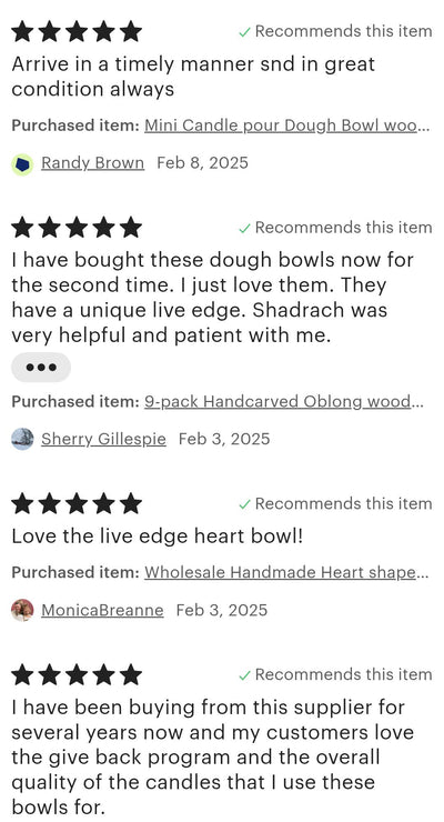 New Perfect Hand Held Machine Cut Hand finished wooden unique Dough Bowls Mix of 6pcs/wax pour 11 and 9"Candle making Bowl Farmhouse DIY kit