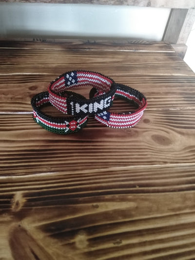 Wholesale United States Flag. Personalized Name Beaded Bracelet. Kenya/American Flag Colours. Handmade Patriotic Custom word Bracelet.