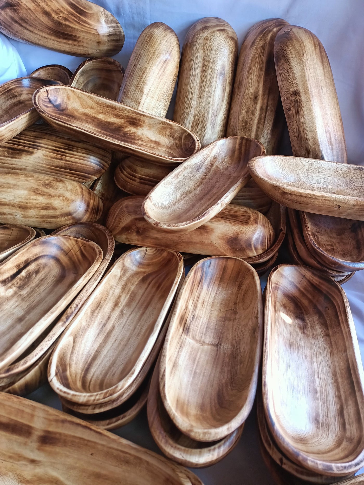 Wholesale Supply.Beautiful HandCarved Dough Bowls For Candle set of 6 medium-3 and small-3 mix 11"and9".Rustic Home Decor.DIY Candle Project