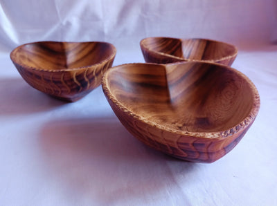 Bulk Sale! Handmade Heart shaped wooden Decorated Dough Bowls set of 8. Valentine Decor Candle Bowls. DIY Candle Gift Bowls. Farmhouse Decor