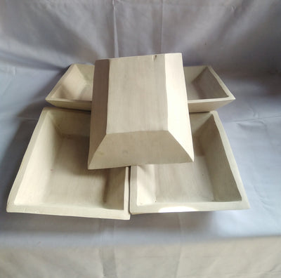 ON SALE. Wholesale Bundle of 8 White Dough Bowls. Handcarved Rustic Wood White Decor Bowl. Buy 8 get 1 free. Candle Bowls