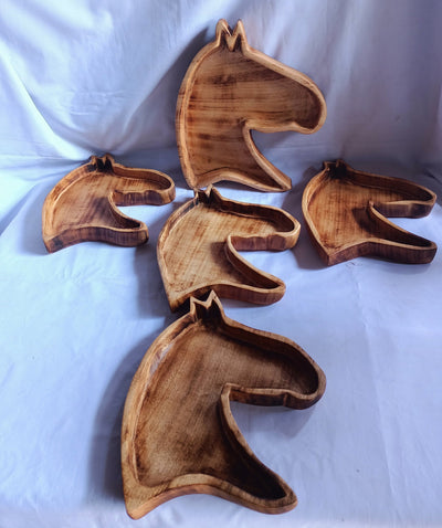 New bowls Alert! ONSALE Bulk Supply  Handmade Horse Shaped wooden Dough Bowls set 5.Stallion Wax Candles Bowls Stable Theme Farmhouse Decor.