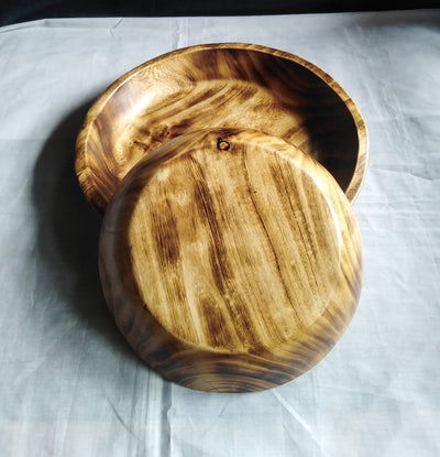Wholesale. Handcarved Gorgeous Round Wooden Stackable plate Dough Bowls Bundles of 5. Candle Bowls.
