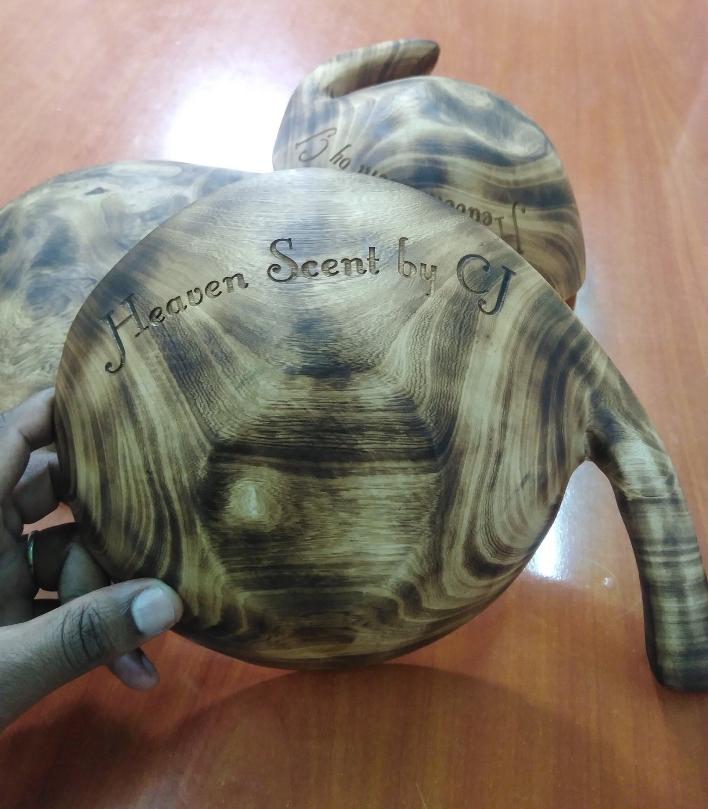 Wholesale. Personalised Unique Handcarved modern Calabash Dough Bowls  set of 10 with handles .Engraved Multipurpose wooden Decor Bowls .