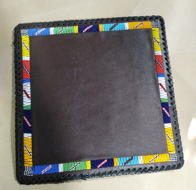 Wholesale. Handmade African Leather Beaded Placematts set of 2. Modern Homes Placemats.Customised Rectangle,square and Round Table Mats.