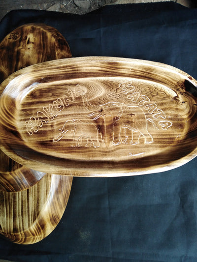 Jambo Africa Customised Wooden Serving Trays.Multipurpose wood Trays. Tea/Water/Drinks/General Food Serving Tray . Decor Platter. Gift Item