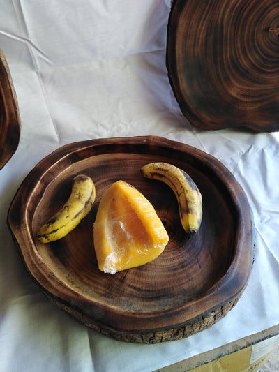 Handmade Antique Tree Trunk platter.Wood Turned Platter. Tree Trunk Chopping Board. Wooden Serving Disc Plate. Wood Bread meat Serving Tray.