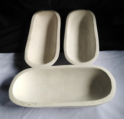 Bulk medium Wooden Candle Dough Bowls- white set of 3. Centerpiece Home Decor Bowls. Diy Candle Making Kit. 13" Wood Bowls.