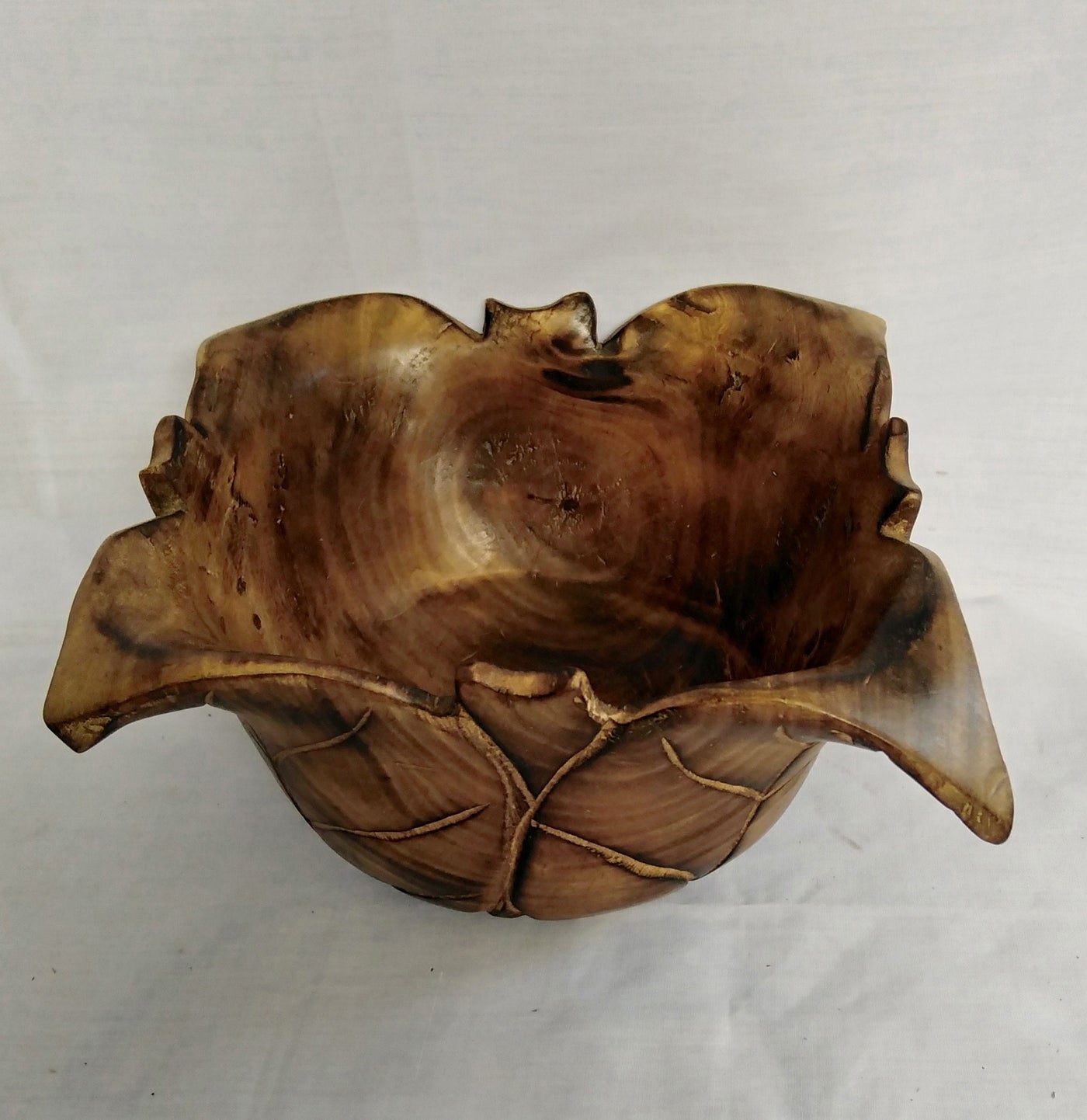 Wholesale Custom made wooden Fruit petal shaped Dough Bowls. Personalised Hand curved Unique Storage Bowl. Perfect Gift for him/her