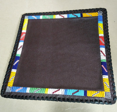 Wholesale. Handmade African Leather Beaded Placematts set of 2. Modern Homes Placemats.Customised Rectangle,square and Round Table Mats.