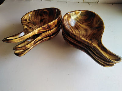 Unique Wooden Shaped Calabash set of 2. Hardwood multiple Purpose Wooden wood Decorative CALABASH. Home Decor Calabash wholesale and Retail.