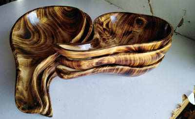 Unique Wooden Shaped Calabash set of 2. Hardwood multiple Purpose Wooden wood Decorative CALABASH. Home Decor Calabash wholesale and Retail.