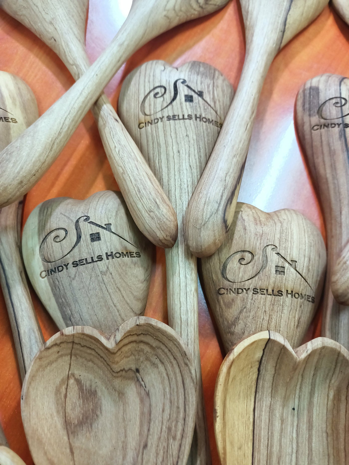 Wholesale Handmade Wooden Heart Cooking Spoons set of 4. Lovers Heart olive wood serving spoons.Mothers personalised Gifts.Valentines Deals